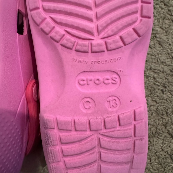 CROCS Kids Pink Cartoon Slippers - Picture 4 of 4